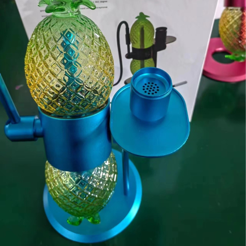 Ananas gravitacijska nargila, 360° okret, metalna konstrukcija, podrijetlo Zhejiang, 4 komada u kutiji, tisk logotipa dostupan, prilagođavanje dostupno