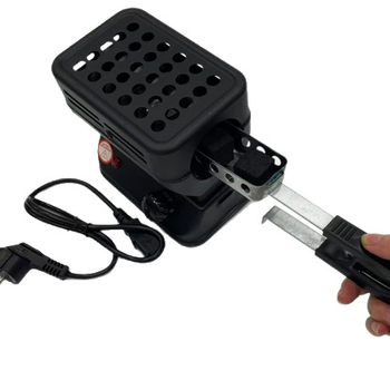 Shisha peć za ugljen: metalna konstrukcija, kokosova ljuska ugljena, dvostruki sloj, 1200W, 5-stupanjski regulator temperature