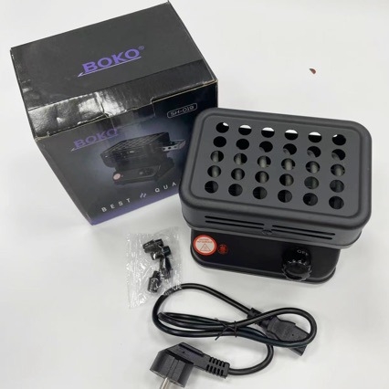 Shisha peć za ugljen: metalna konstrukcija, kokosova ljuska ugljena, dvostruki sloj, 1200W, 5-stupanjski regulator temperature