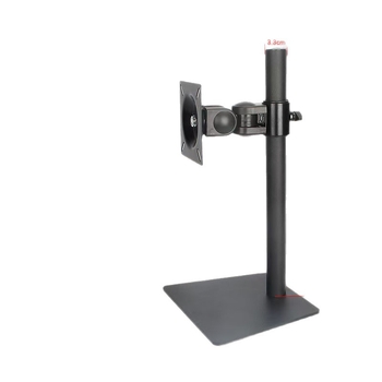 Suport monitor T02 – universal pentru desktop, bază rotativă 360°, suport ecran în poziții orizontale/ verticale, material: oțel laminat la rece