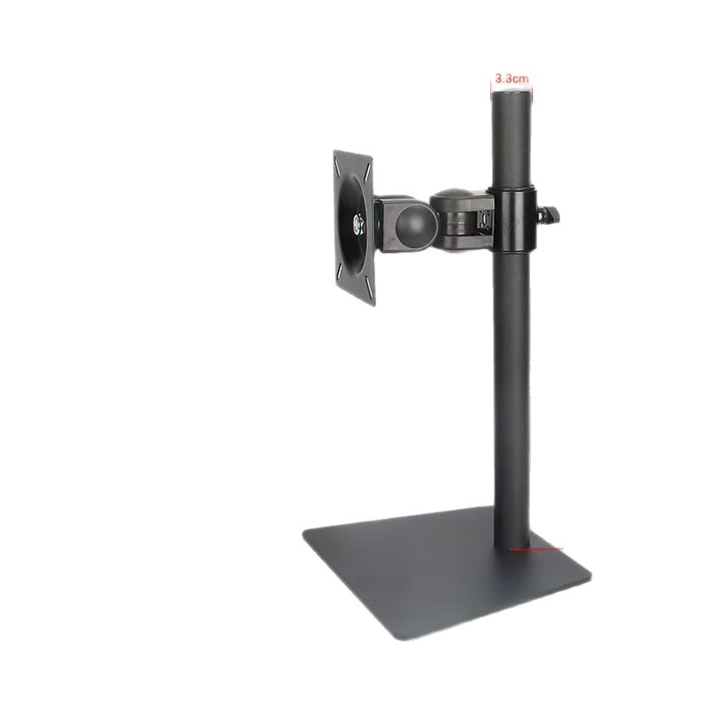 Suport monitor T02 – universal pentru desktop, bază rotativă 360°, suport ecran în poziții orizontale/ verticale, material: oțel laminat la rece