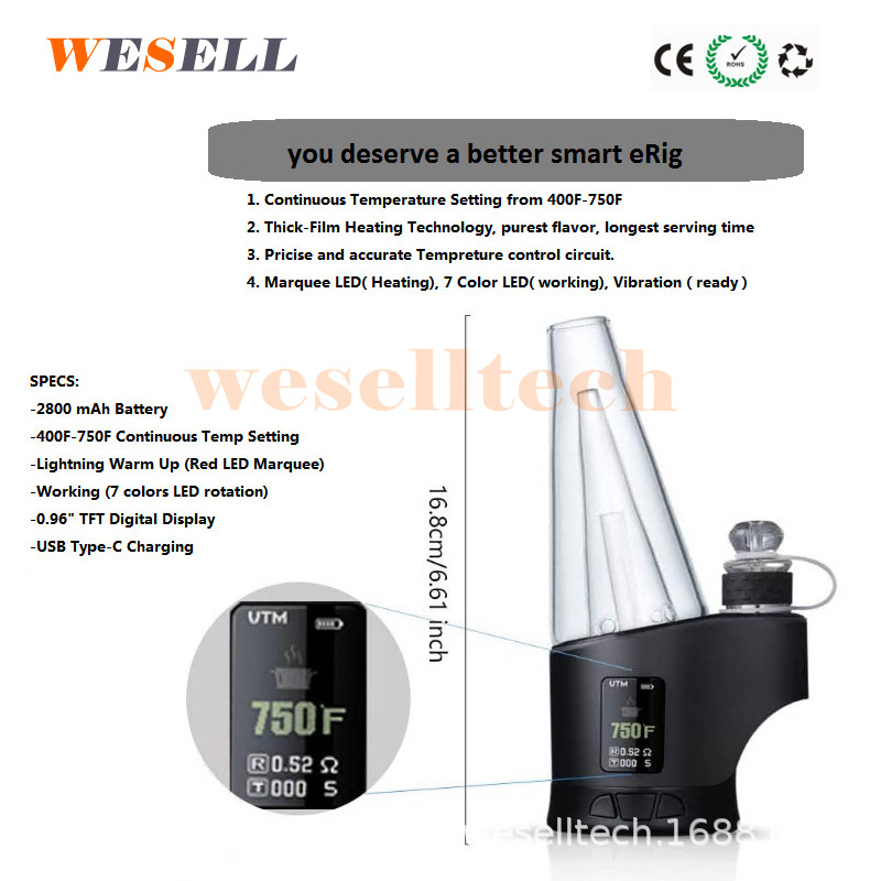 CURER metalni bong W8512 – kutija za 30 komada