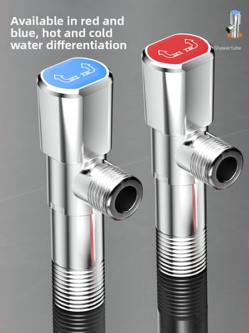 Ventil triunghiular din cupru pentru boiler cu conector prelungit îngroșat și supapă în formă de opt