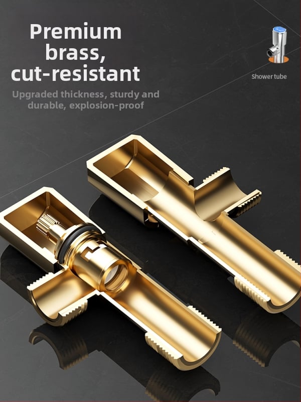 Ventil triunghiular din cupru pentru boiler cu conector prelungit îngroșat și supapă în formă de opt