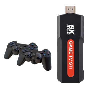 Igralna konzola s bežičnim dvostrukim kontrolerima za dva igrača, arkadni dvostruki sustav, 64GB interna memorija, HDMI izlaz 1080P/720P