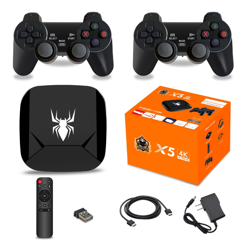 Nostalgijska igraća konzola X5, 64GB memorije, bežična povezanost, HDMI sučelje