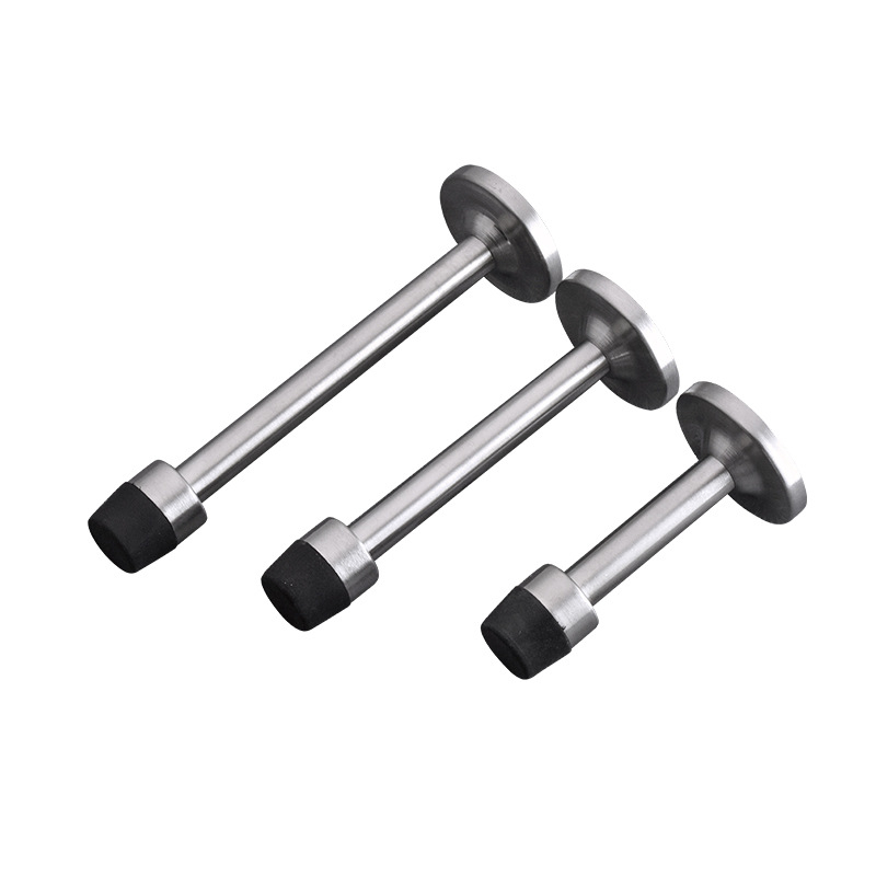 Stopper de ușă din oțel inoxidabil, model 913, montat pe perete, finisaj cu textură de sârmă