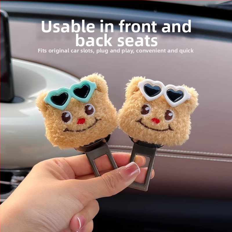 Kopča sigurnosnog pojasa automobila s utorom za karticu suvozača i stražnjim produžnim konektorom — DIY pliš