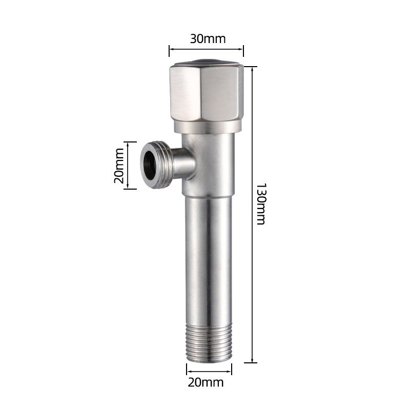 304 nehrđajući čelični trokutasti ventil, model Ssk8807, DN15, G1/2 priključak, 4-portski