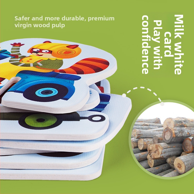 Dječji puzzle – dvostrani, prvi set (Materijal: papir; Dobna skupina: 4–6 godina; Marka: TOI/tuyi)