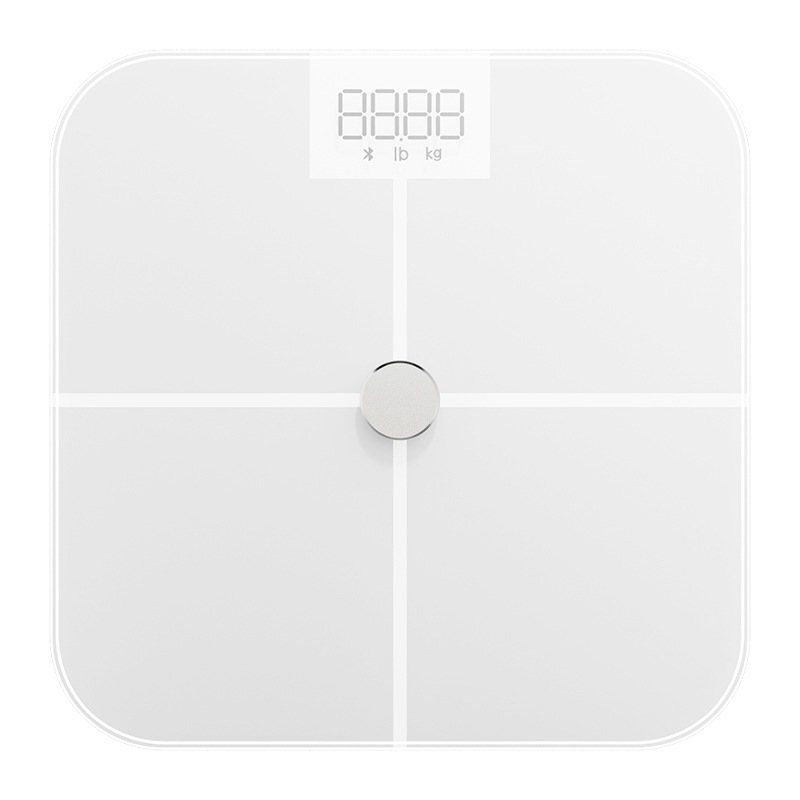Умна везна за телесни мазнини с ITO напреднала проводяща мембрана; измерва телесни мазнини и воден процент, G‑тип сензор, Bluetooth до 10 м, диапазон 0.2–150 кг, LED дисплей, съвместима с Android и iOS