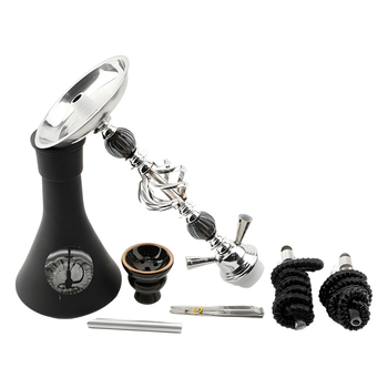 Arab Hookah készlet – Fém és üveg Shisha, Bár/KTV stílus, 12 darabos doboz, logó nyomtatás elérhető