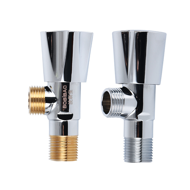 Rézkorpusos keverőszögcsap forró- és hideg vízhez, 1 bemenet, 2 kimenet, modell 7000, üzemi nyomás 0,3 MPa