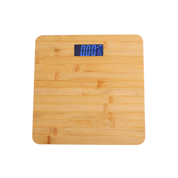 Prilagodljiva drvena digitalna vaga za precizno mjerenje tjelesne mase, bambus baza, vaga za zdravlje tijela, do 180 kg, kompaktna kućna vaga