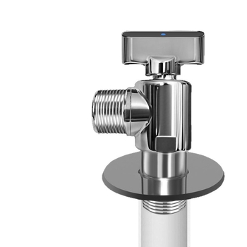 Szögletes gömbcsap magas áramlású, belső Ø20 mm, 201 rozsdamentes acél, falra menetes szerelés, csaptelekhez