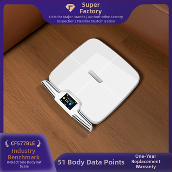 Осемелектродна везна за телесни мазнини с Bluetooth и Wi-Fi, TFT дисплей, измерване на мазнини и влажност, 0-180 кг