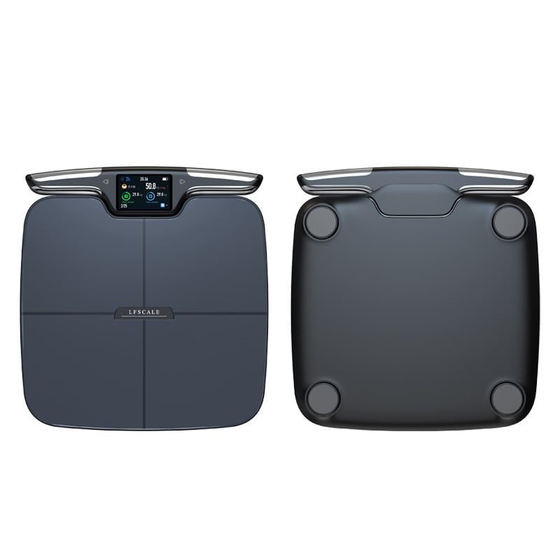 Осемелектродна везна за телесни мазнини с Bluetooth и Wi-Fi, TFT дисплей, измерване на мазнини и влажност, 0-180 кг