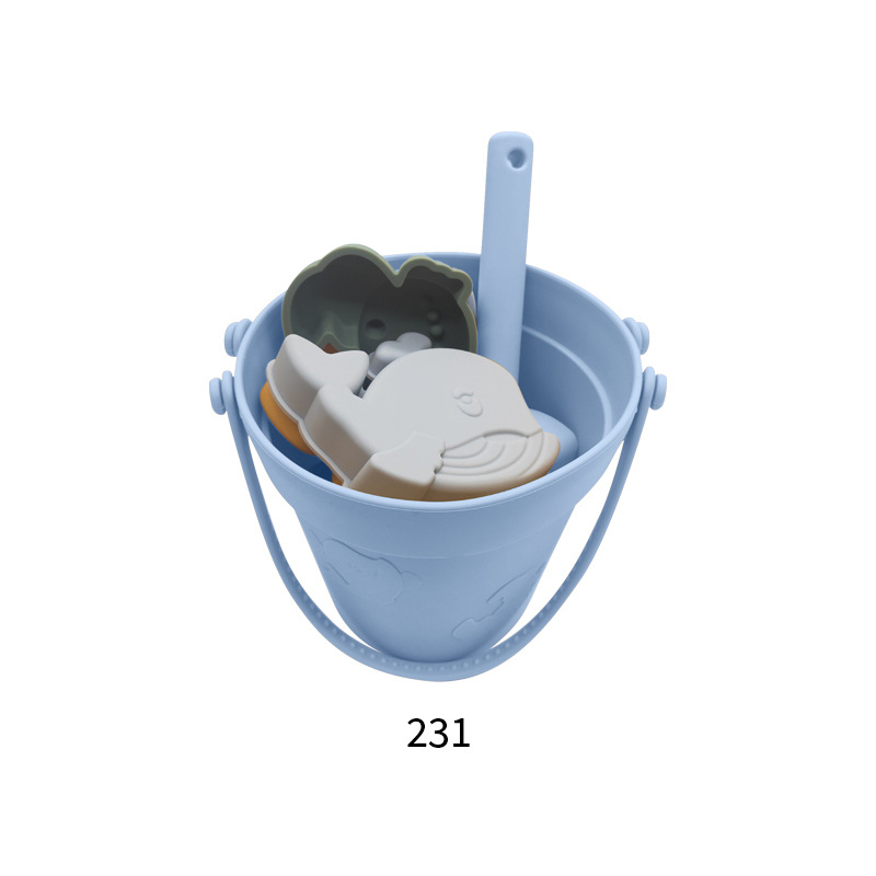 Set igračaka za plažu od silikona – alati za pijesak i vodu, 430 g/set, za djecu 4–6 godina