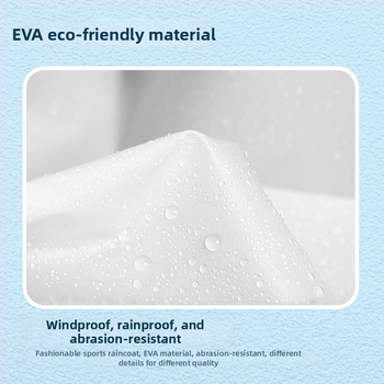 Impermeabil EVA de unică folosință pentru adulți, poncho de drumeție în stil desen animat, grosime a țesăturii 0.03