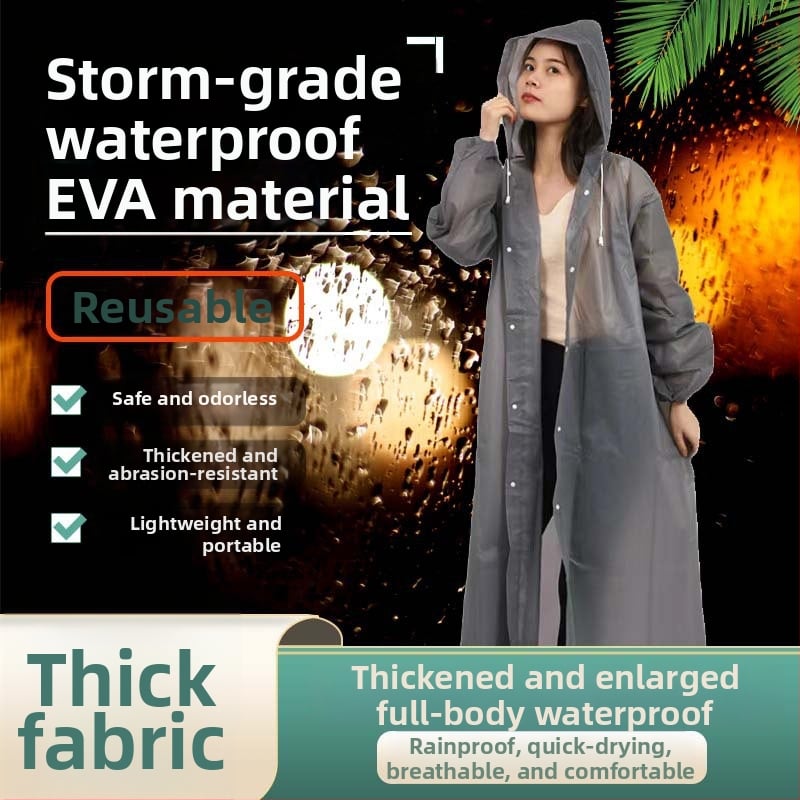 Impermeabil EVA de unică folosință pentru adulți, poncho de drumeție în stil desen animat, grosime a țesăturii 0.03