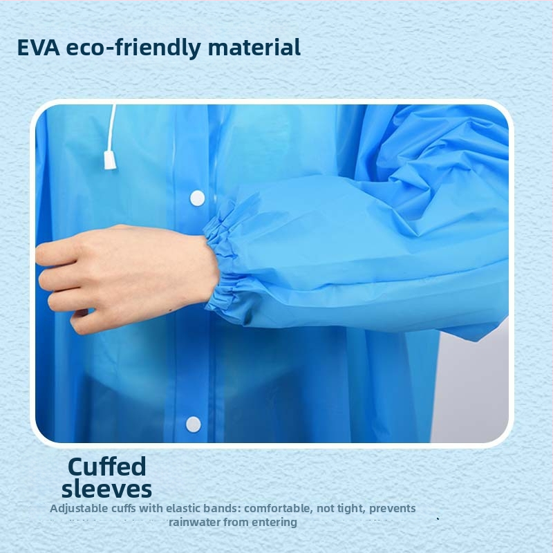 Impermeabil EVA de unică folosință pentru adulți, poncho de drumeție în stil desen animat, grosime a țesăturii 0.03
