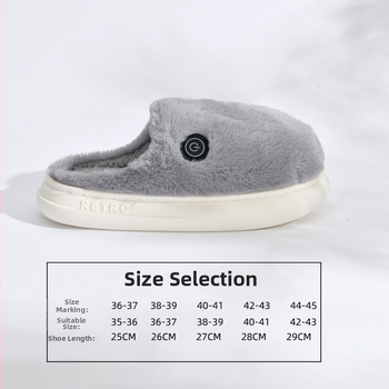 Unisex nabíjateľné zohrievacie papuče s USB, sametový vršok, EVA podrážka