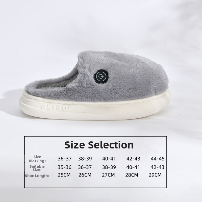 Unisex nabíjateľné zohrievacie papuče s USB, sametový vršok, EVA podrážka