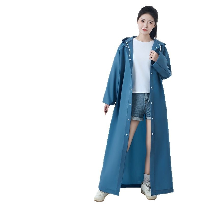 Pelerină de ploaie PEVA, de unică folosință, pentru adulți, lungă, pentru drumeții și activități în aer liber; material EVA 90 g