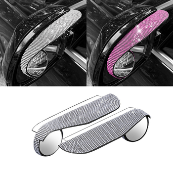 Автомобилна дъждозащита за задното огледало с hotfix кристали, модел B000052, персонализирана обработка