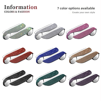 Automobilový dažďový štít pre spätné zrkadlo s hotfix krištálmi, model B000052, prispôsobiteľné spracovanie