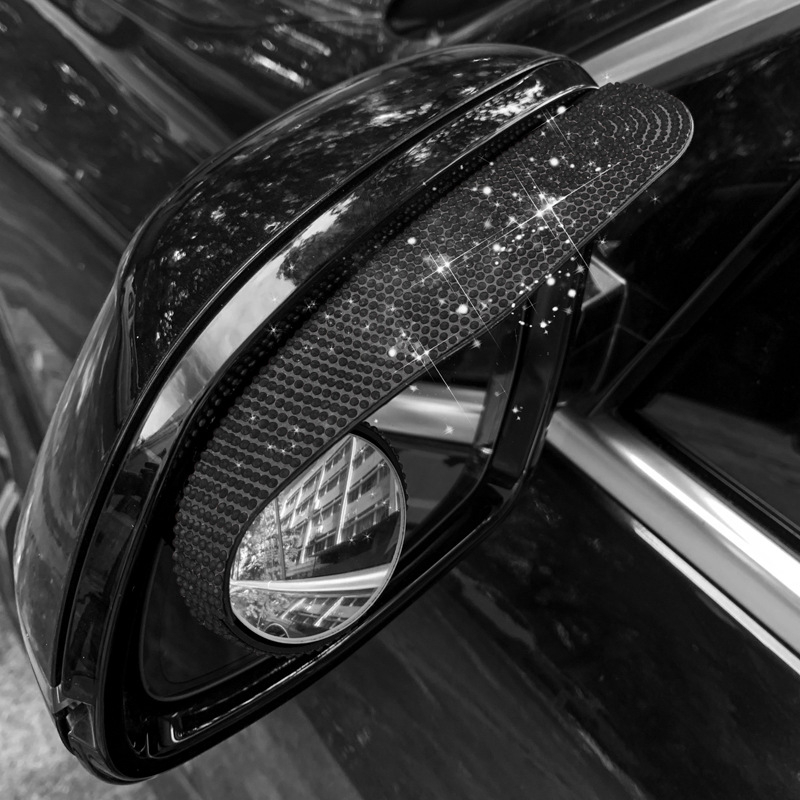 Автомобилна дъждозащита за задното огледало с hotfix кристали, модел B000052, персонализирана обработка