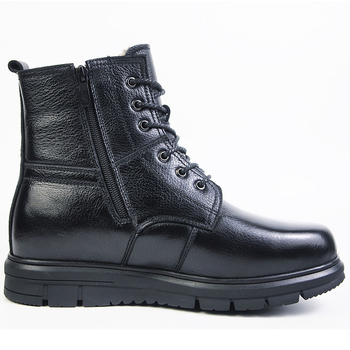 Мъжки кожени електрически отопляващи обувки с USB, гумена подметка