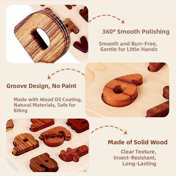 Drveni 3D slagalica edukativni panel za rani razvoj s velikim i malim slovima te geometrijskim oblicima — marka Ohye-ouyi; kategorija proizvoda: 3D slagalica; podrijetlo: Kina; dobna granica: 4-6 godina