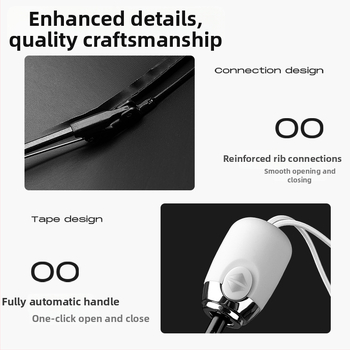 Dovima dvostruko korištenje kišna i sunčana kišobran, 8 rebara od vlakana, automatsko otvaranje i zatvaranje, EVA držač, UPF >50