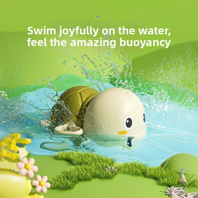 Играчки за къпане за бебета: пластмасов комплект с костенурка, краб и делфин, водни играчки за деца 0–3 г, развиват зрение, сетивност и координация ръце-око