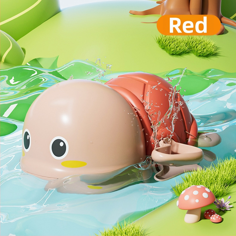 Играчки за къпане за бебета: пластмасов комплект с костенурка, краб и делфин, водни играчки за деца 0–3 г, развиват зрение, сетивност и координация ръце-око