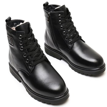 Мъжки обувки с отопление от естествена кожа, USB захранване, гумена подметка (електрическо отопление, USB, естествена кожа, гума)