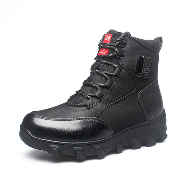 Nigati женски зимни обувки с отопление, естествена кожа, USB нагряване, подплатени с флис