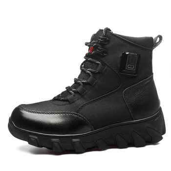 Nigati женски зимни обувки с отопление, естествена кожа, USB нагряване, подплатени с флис