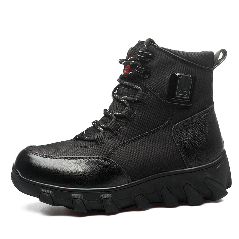 Nigati женски зимни обувки с отопление, естествена кожа, USB нагряване, подплатени с флис