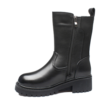 Nivati мъжки зимни ботуши за отопление с USB презареждане, горна част от естествена кожа, гумена подметка, модел B15