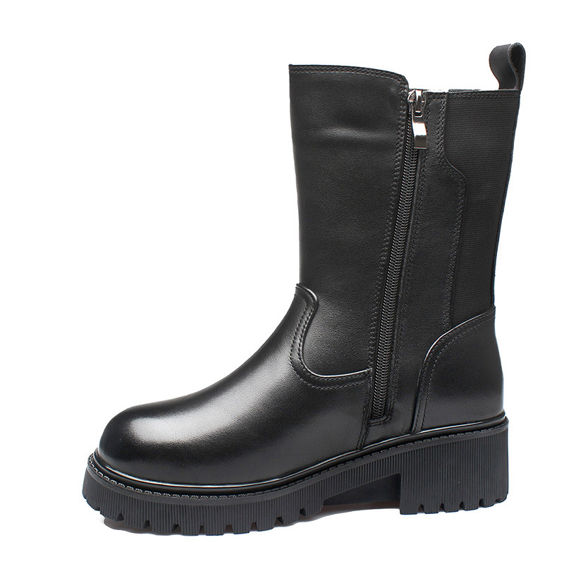 Nivati мъжки зимни ботуши за отопление с USB презареждане, горна част от естествена кожа, гумена подметка, модел B15