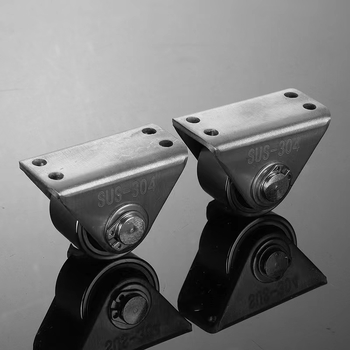 304 неръждаема стомана – водеща ролка с лагер, фиксирана, за тежко повдигане на врати и прозорци