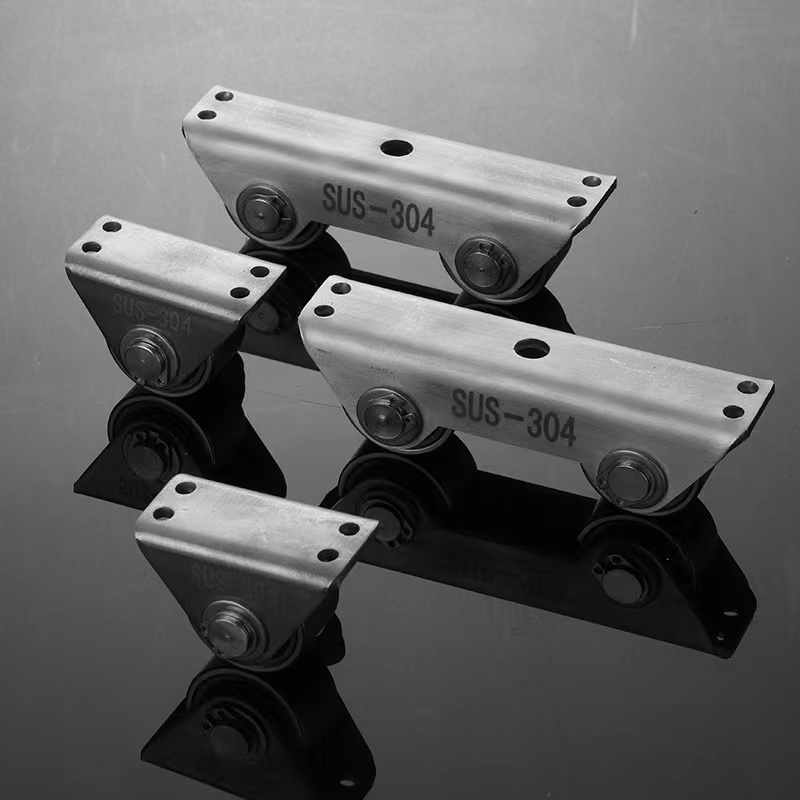 304 неръждаема стомана – водеща ролка с лагер, фиксирана, за тежко повдигане на врати и прозорци