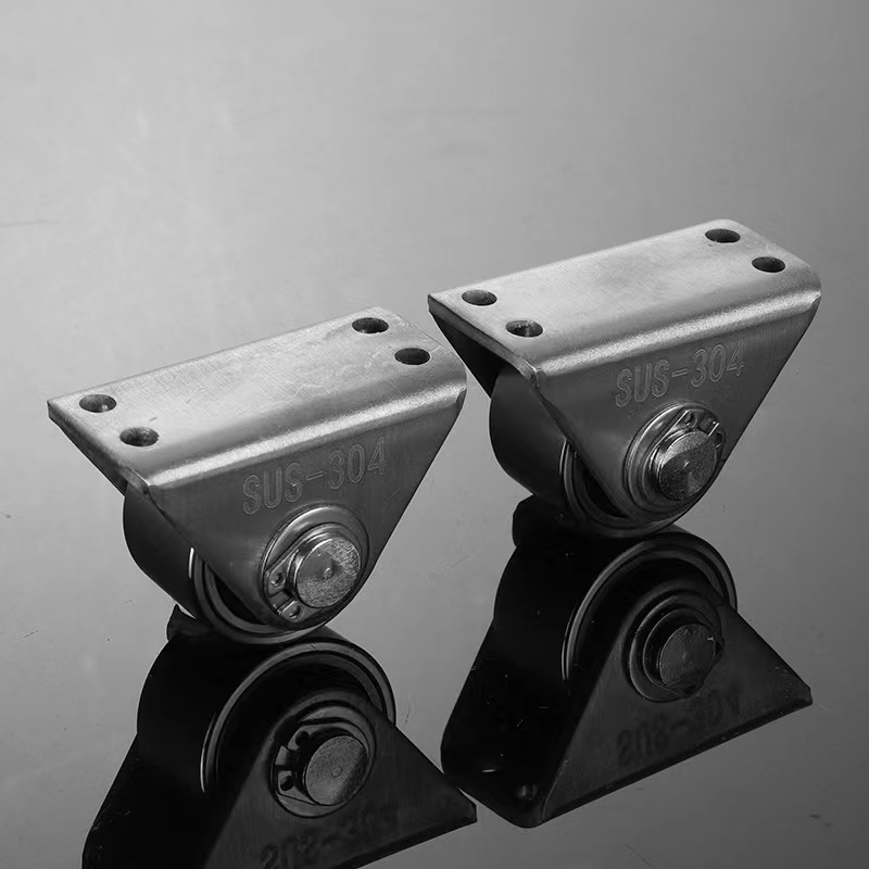 304 неръждаема стомана – водеща ролка с лагер, фиксирана, за тежко повдигане на врати и прозорци