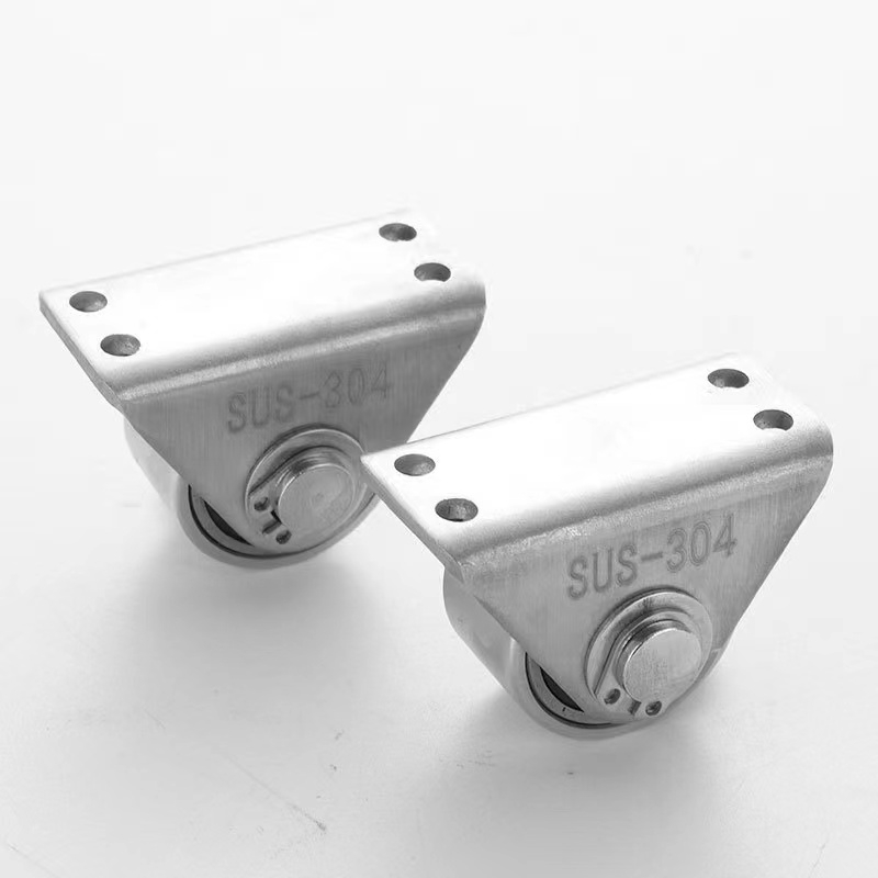 304 неръждаема стомана – водеща ролка с лагер, фиксирана, за тежко повдигане на врати и прозорци