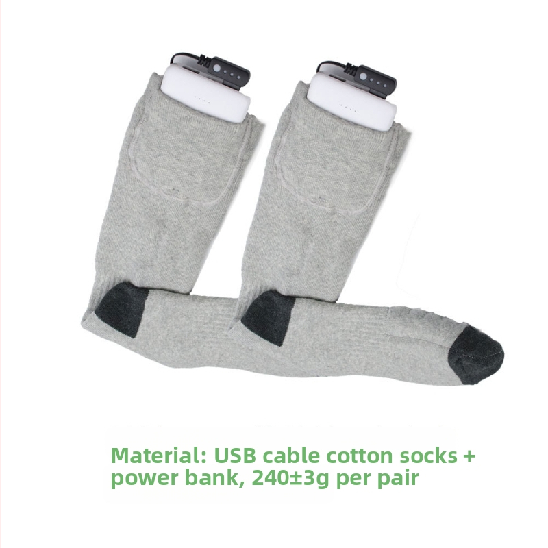 Vyhrievané ponožky s reguláciou teploty a nabíjacím spínačom pre zimné lyžovanie, unisex