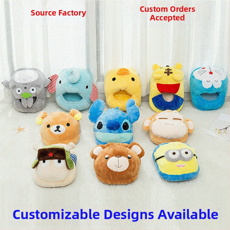 USB-подгряващи пантофи с дизайн таралеж – унисекс домашни обувки, горна част от велур, подметка от суров каучук, мулти-точково отопление