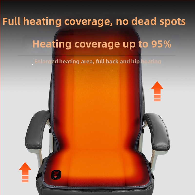 Загряваща офисна седалкова възглавница с USB – графеново отопление, всичко в едно, унисекс, кожено покритие