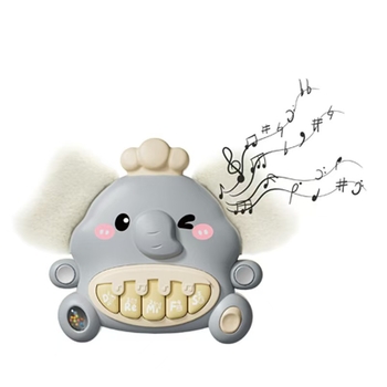 Baba elefánt formájú elektronikus zongorajáték – korai oktatásra szánt interaktív zenei eszköz 0–3 éveseknek, fejleszti az érzékelést és a kéz–szem koordinációt